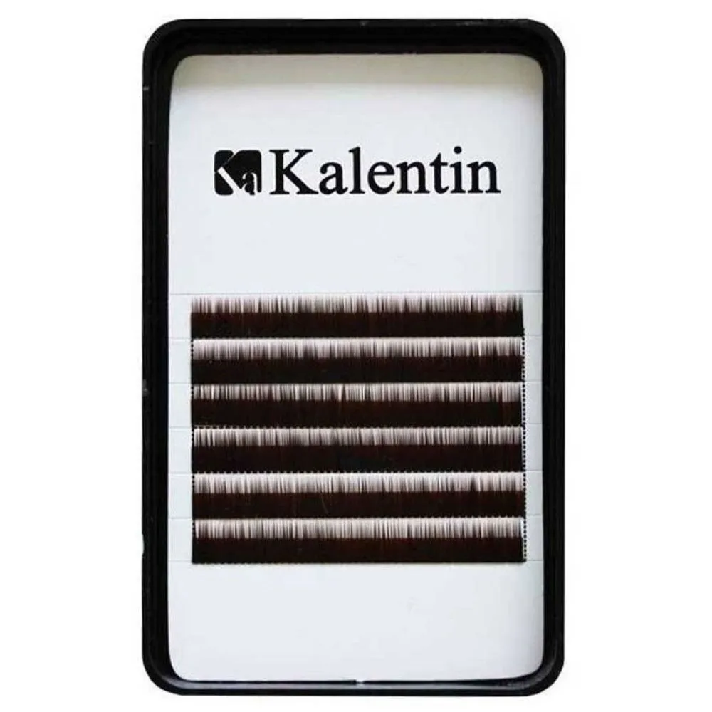 Kalentin Extensión de Cejas Planas Negras 7mm